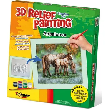 kreativní sada MIRAGE HOBBY Kreativní sada 3D malování Relief Painting: Klisna Appaloosa s hříbětem