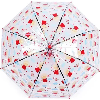Deštník Dětský průhledný vystřelovací deštník Srdce