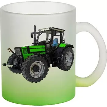 Deutz-Fahr skleněný hrnek traktor (hrneček s traktorem matné sklo )