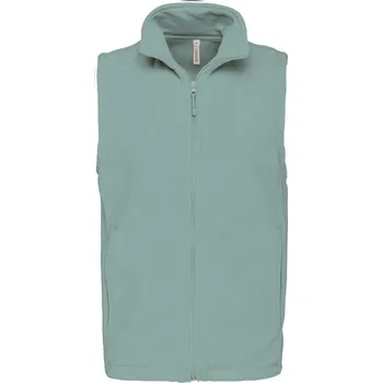 Pánská mikina Kariban pánská Fleecová vesta Luca Šedozelená 3XL