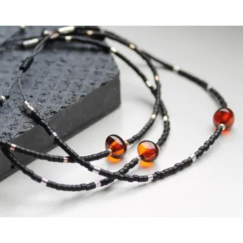 Šperk Prosperk Náramek s minerálem Jantar Minimal S1239