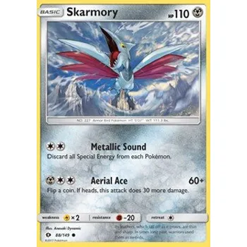 Volný čas Pokémon SUM 088/149 Skarmory - Sun & Moon Stav: Excellent, Verze: NORMAL