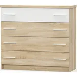 Komoda MARKOS 4S, dub sonoma/bílá