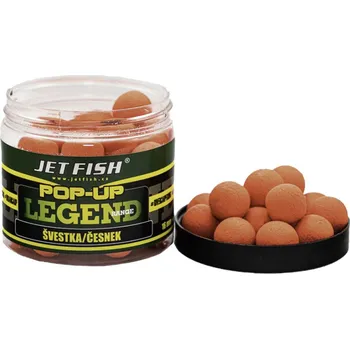 Boilies Jet Fish Legend Pop Up Švestka/Česnek - 40 g 12 mm