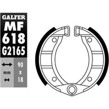 Brzdová čelist GALFER brzdové čelisti - pakny přední PIAGGIO FREE 50 94-95 (GALFER brzdové čelisti - pakny přední PIAGGIO FREE 50 94-95)