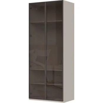 Šatní skříň Dvoudveřová prosklená šatní skříň Baptiste - béžová