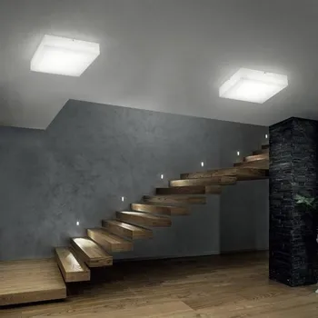 LINEA LIGHT Stropní designové LED svítidlo Gluéd Varianta: 407 x 407 x 83 mm, 23 W