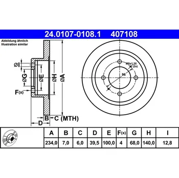 Brzdový kotouč Brzdový kotouč ATE 24.0107-0108.1