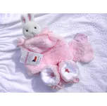 AMÁLKA Chlupatá kojenecká souprava, růžová Velikost: 56-62