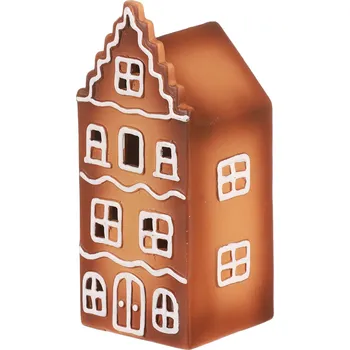 Vánoční dekorace Domek perníkový 14cm, LED
