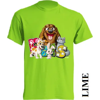 Dívčí tričko detske-levne-bavlnene-tricko-potisk-zviratka Barva: Lime - limetková, velikost: 116