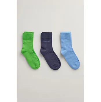 Dívčí oblečení PONOŽKY GANT TONAL LOGO RIB SOCKS 3-PACK SLIME GREEN