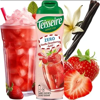 Sirup Teisseire sirup Vanilla Strawberry Burst Zero 0% 0,6l