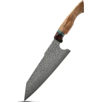 Kuchyňský nůž The Knife Brothers Maple wood damaškový Kiritsuke 7"