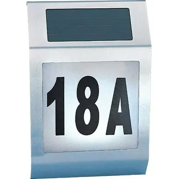 Venkovní osvětlení German Domovní solární LED označení / bezdrátové / nerez