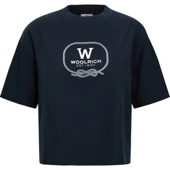 Dámské tričko TRIČKO WOOLRICH GRAPHIC T-SHIRT MELTON BLUE