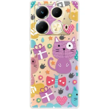 Pouzdro na mobilní telefon Odolné silikonové pouzdro iSaprio - Cat pattern 01 - Infinix Note 40