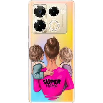 Pouzdro na mobilní telefon Odolné silikonové pouzdro iSaprio - Super Mama - Two Boys - Infinix Note 40 PRO / Note 40 PRO+ 5G