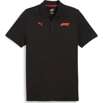 Pánská móda Pánské funkční tričko s krátkým rukávem Puma F1 ESS LOGO POLO černé 625852-01 - M | UK 6,5 | US 9