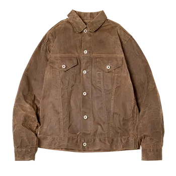 Pánská softshellová bunda Pánská retro bunda na knoflíky s límečkem Barva: Khaki, Velikost: M