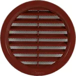 Mřížka větrací kruhová se síťovinou – 100 mm hnědá