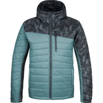 Pánská móda Pánská zateplená bunda Hannah ADRIO M Tyrkysová, Tmavě šedá, Černá