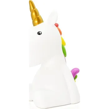 Dětské svítidlo MTM DHINK Noční světlo Jednorožec bílý s duhovou hřívou