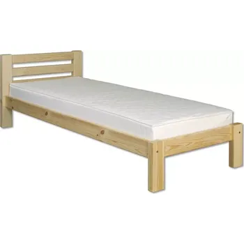 Dřevěná masivní postel/jednolůžko DN127, borovice masiv, 90x200 cm