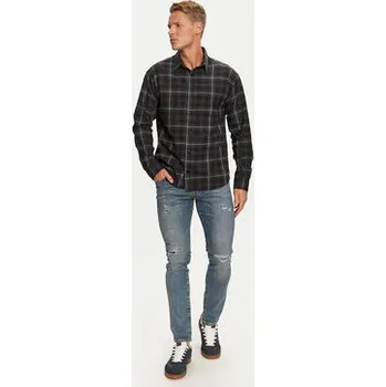 Pánská košile Jack & Jones Košile Blake 12262733 Šedá Relaxed Fit S