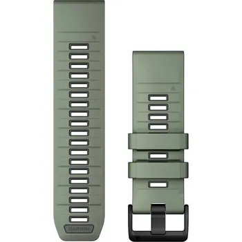 Řemínek na hodinky Silikonový řemínek Garmin 26mm (pro Garmin Fenix 8/7X/6X (51mm), Tactix aj.), zelený V3, QuickFit, 010-13393-04