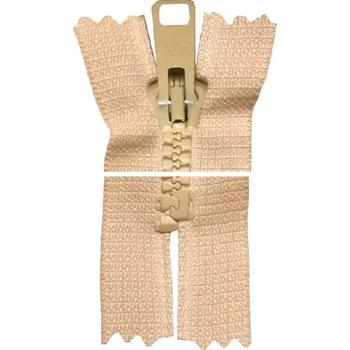 Zip Plastový zip, nedělitelný - 14cm - smetanový - Koh-i-noor - BALENÍ 10 ks