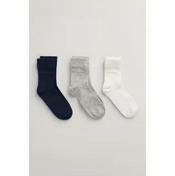 Dětská móda PONOŽKY GANT TONAL LOGO RIB SOCKS 3-PACK EVENING BLUE
