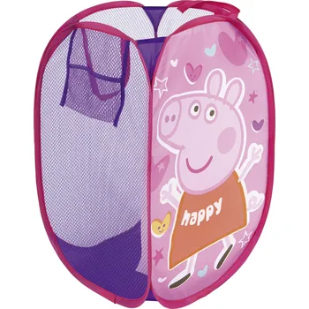 Úložný box Arditex Úložný koš na hračky PEPPA PIG síťovaný růžový
