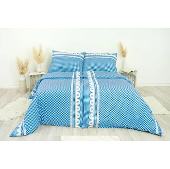 Povlečení Stanex Ložní povlečení bavlněné babiččino údolí modré (LS129) rozměr: 40 x 40 cm, Zapínání: Knoflíkové