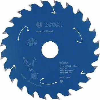 Pilový kotouč Bosch Pilový kotouč Expert for Wood pro akumulátorové pily 120×1,7/1,2×20 T24 2608644497
