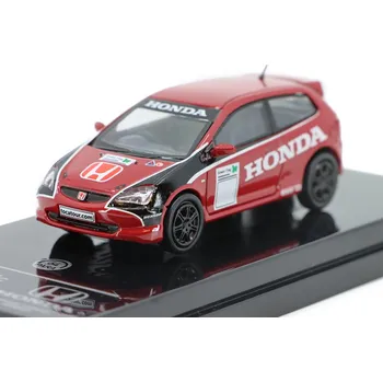 autíčko Honda Civic Type R EP3 BTCC Honda Racing Livery 1:64 - PARAGON Models Honda Civic Type R EP 3 - kovový model auta 1/64