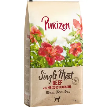Krmivo pro psa 2x12 kg Purizon Single Meat hovězí s květy ibišku granule pro psy