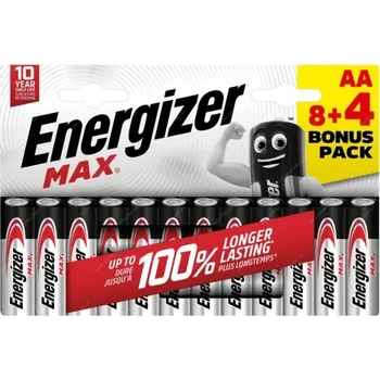 Článková baterie Energizer LR6/12 Max AA 8+4 zdarma EU020