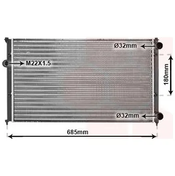 Motor automobilu Chladič, chlazení motoru VAN WEZEL 58002116