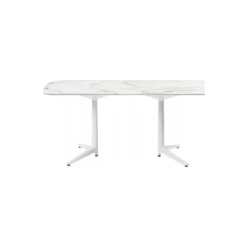 Jídelní stůl Multiplo XL 180x90 cm zaoblený ( r25 ) bílá symfonie