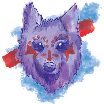 Odstranitelné tetování Vlk válečník - watercolor dočasné tetování