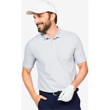 Pánské tričko INESIS Pánské golfové polo s krátkým rukávem WW500 XL ŠEDÁ