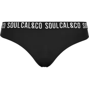 Dámské plavky SoulCal Deluxe Jacquard Bikini Briefs Black 14 (L)