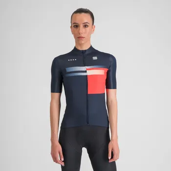 cyklistický dres SPORTFUL Cyklistický dres s krátkým rukávem - GRUPPETTO - modrá/červená L