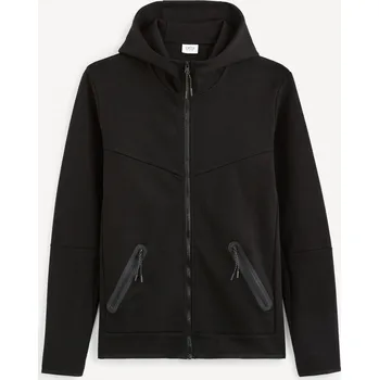 Pánská mikina Celio Mikina na zip Genewyoke - Pánské Celio černá 2643139