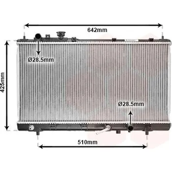 Motor automobilu Chladič, chlazení motoru VAN WEZEL 27002167