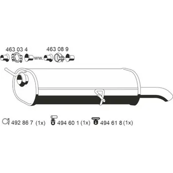Tlumič výfuku Zadni tlumic vyfuku ERNST 505116