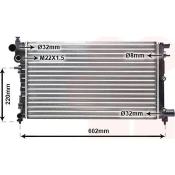 Motor automobilu Chladič, chlazení motoru VAN WEZEL 40002004