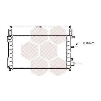 Chladič motoru Chladič, chlazení motoru VAN WEZEL 18002198