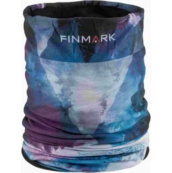 Šátek Multifunkční šátek Finmark MULTIFUNCTIONAL SCARF WITH FLEECE OS Modrá, Mix, Bílá